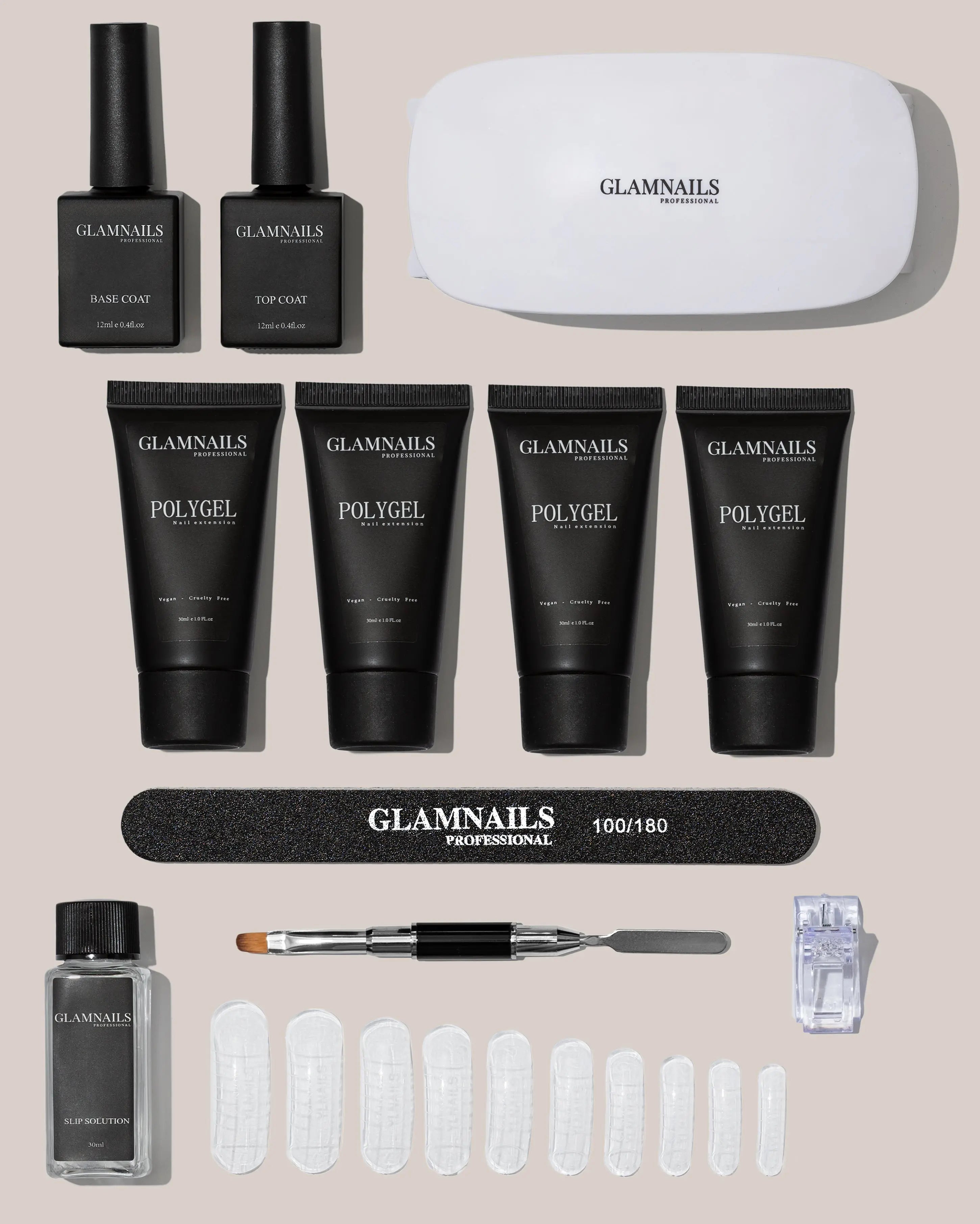 Glamnailsprofessional Sundhed & skønhed > Neglepleje > Neglegel Polygel Startpakke | 2+2 Gratis Farver