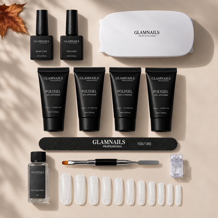 Polygel-startersæt | 2+2 gratis farver fra Glamnailsprofessional