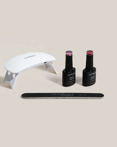Glamnailsprofessional Sundhed og skønhed > Neglepleje > Neglegel 3-i-1 One Step Gellak Basic Starter Sæt | 1+1 gratis farver
