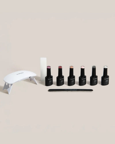 Glamnailsprofessional Sundhed og skønhed > Neglepleje > Negle gel 3-i-1 One Step Gellak Alt Startsæt | 3+3 gratis farver